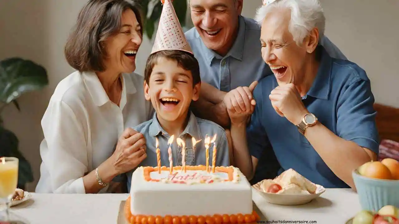 Joyeux anniversaire - Fils adulte célébrant avec ses parents - Texte anniversaire fils adulte