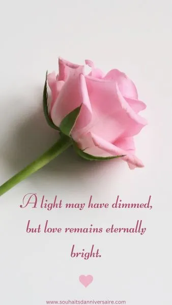 A light may have dimmed, but love remains eternally bright.
