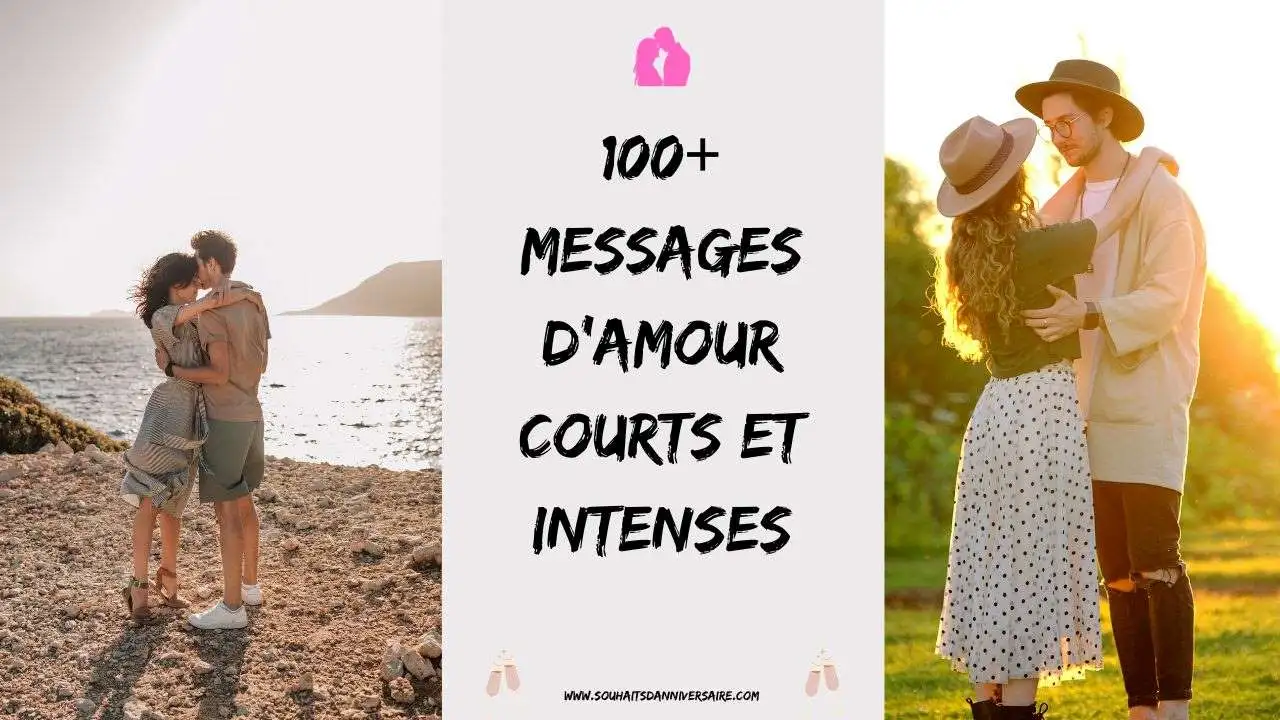 Couple s'étreignant amoureusement sur la plage et se regardant intensément, illustrant '100+ Messages d'Amour Courts et Intenses'