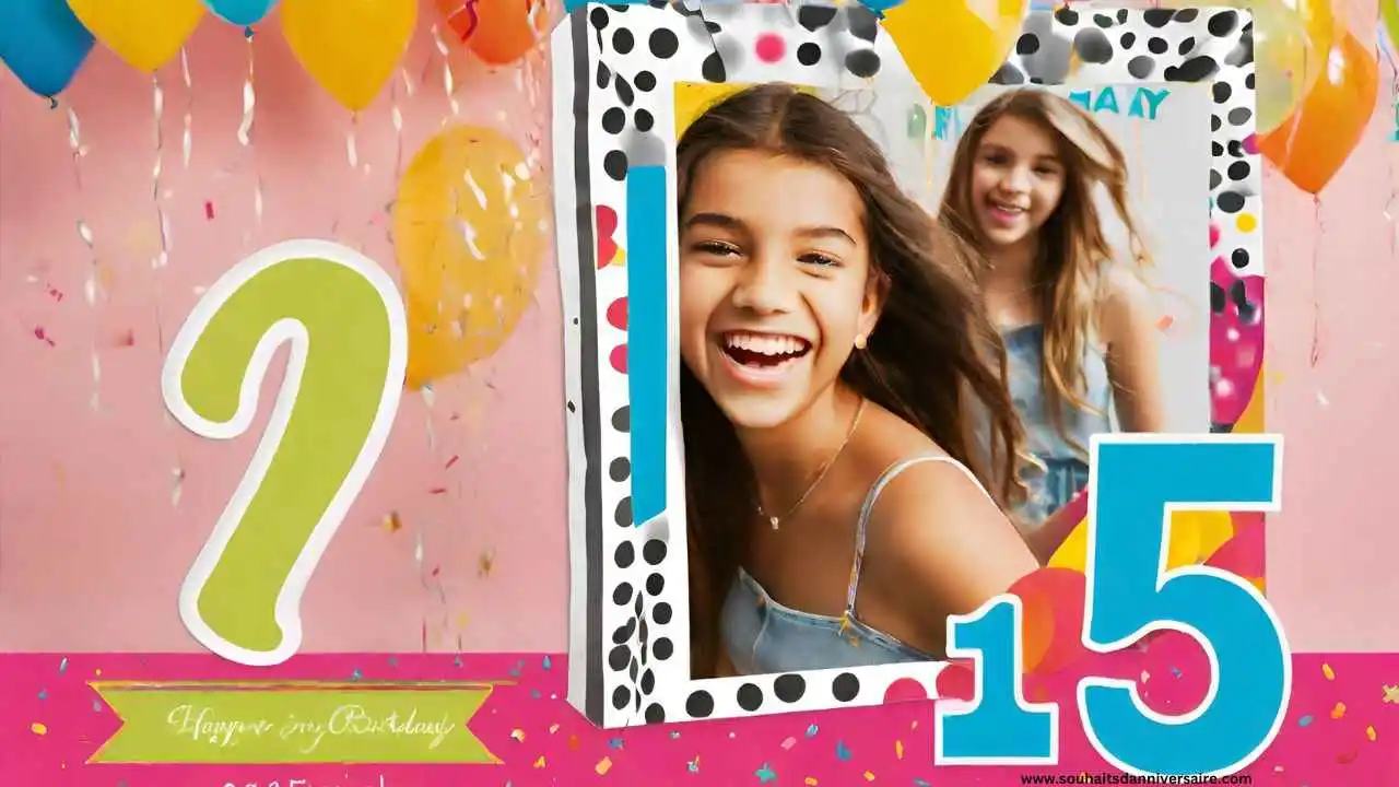 Vibrant 15ème anniversaire: célébrez avec éclat et joie cette étape importante de la vie!